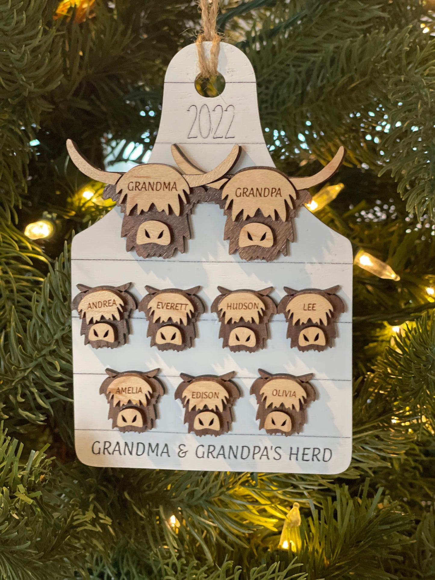 Highland Cattle Christmas Ornament