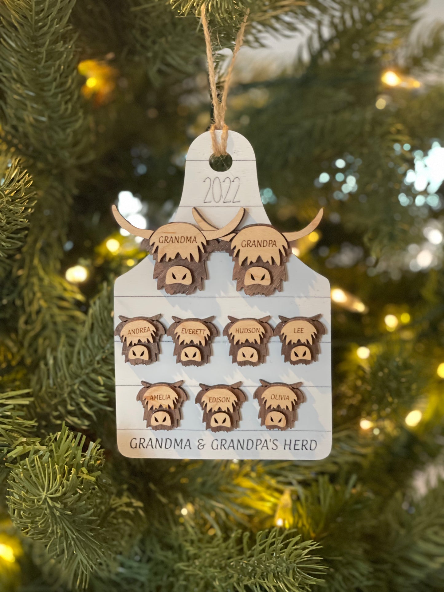 Highland Cattle Christmas Ornament